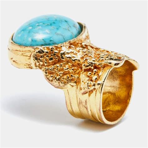 yves saint laurent turquoise ring|Best 25+ Deals for Yves Saint Laurent Arty Ring .